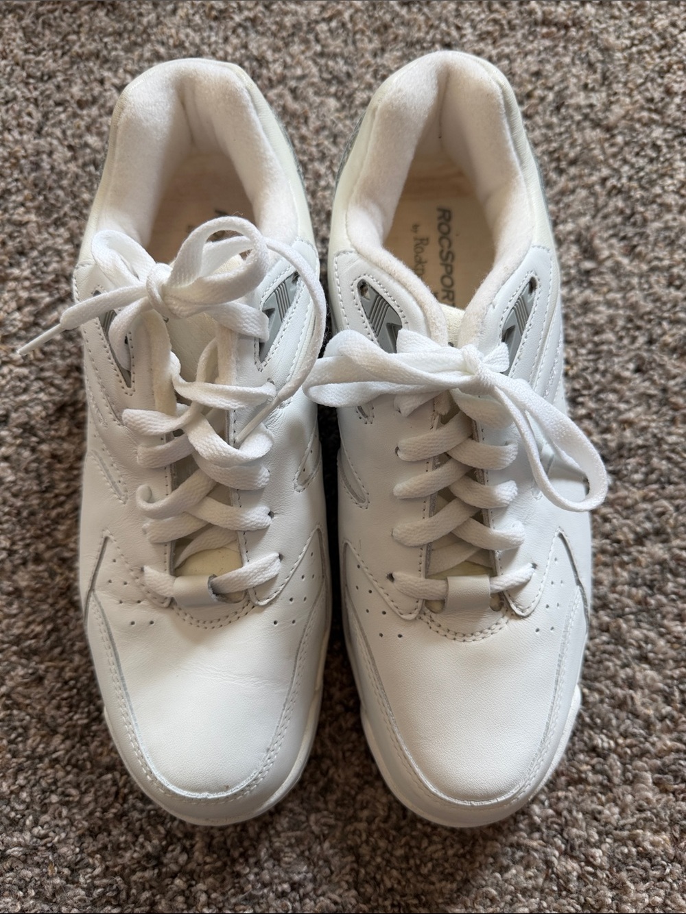 Rockport Women’s White Athletic Lace-Up Sneakers Size 9